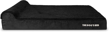 The Dog’s Bed Orthopedic Headrest Dog Bed XXL Black Plush, Memory Foam, Pain Relief for Arthritis, Hip & Elbow Dysplasia, Post Surgery, Lameness, Waterproof Washable Cover