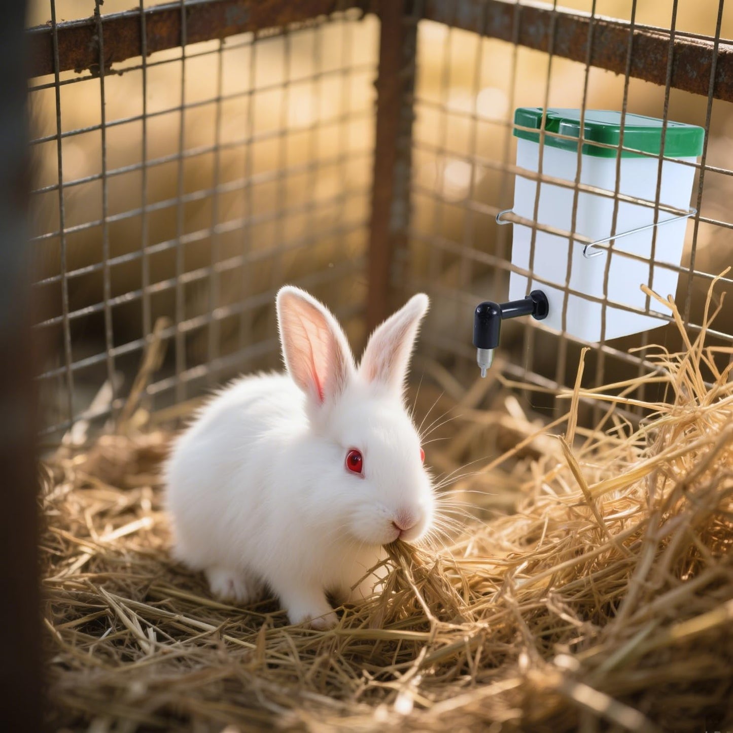 No-Drip Rabbit Water Bottle for Cage, 2Pack 16oz Small Animal Water Dispenser Water Bottle for Small Pet/Bunny/Ferret/Hamster/Guinea Pig/Rabbit/Chinchilla/Mouse (Clear, 16 Ounce)