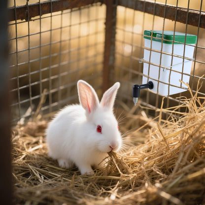 No-Drip Rabbit Water Bottle for Cage, 2Pack 16oz Small Animal Water Dispenser Water Bottle for Small Pet/Bunny/Ferret/Hamster/Guinea Pig/Rabbit/Chinchilla/Mouse (Clear, 16 Ounce)