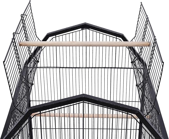 Parakeet Manor Bird Cage Metal Large Bird Cage Pet Bird Flight Cages with Rolling Stand for Parrot Lovebirds Finches Canaries Parakeets Cockatiels Budgie Parrotlet Conures