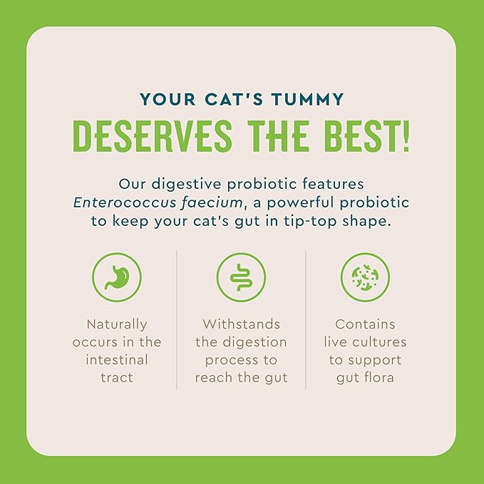 VetIQ Probiotic Powder for Cats, Treats Diarrhea and Food Sensitivity, Chicken Flavored Single Serve Packets for Indoor and Outdoor Cats, 30 Count