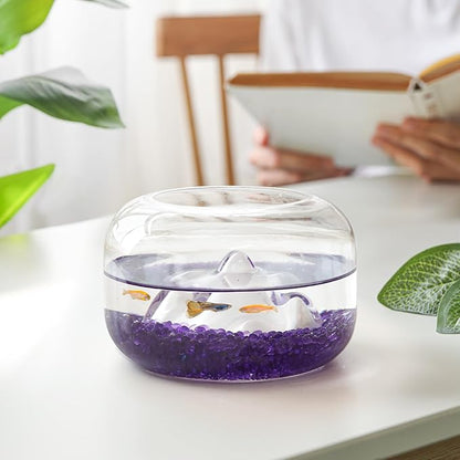 T4U Fish Tank Gravel 2 LB, Tumbled Small Rocks for Aquarium, Glass Beads for Vases, Succulent Rocks for Plants, Aquarium Gravel Decorative Pebbles for Terrarium Crafts Vase Filler, Purple