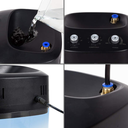 REPTI ZOO 2.2L Solo Adjustable Starter Mister for Reptile Terrariums Humidifier High Pressure Silent Pump Machine Misting Rainforest Sprayer System Tank with 2PCS Nozzles for Reptiles/Amphibians