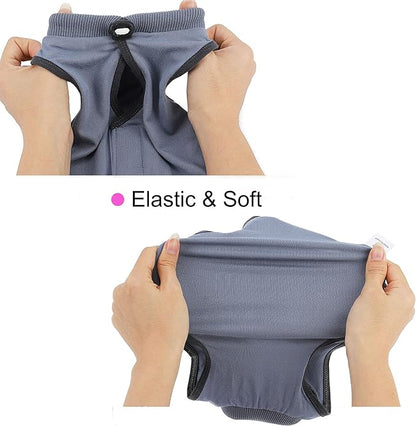 Cat Surgery Recovery Suit Cat Onesie for Cats After Surgery Spay Surgical Abdominal Wound Skin Diseases E-Collar Alternative Wear (Grey-Blue-L)