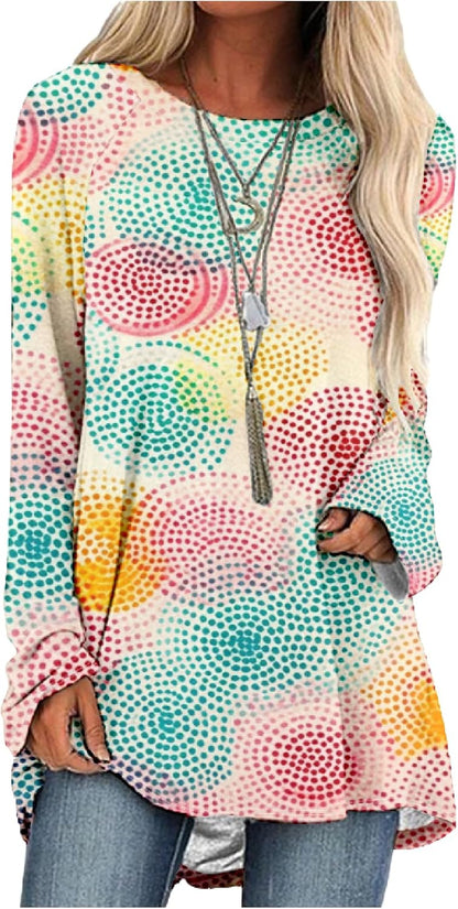 MARSVOVO Women Novelty Graphic Plus Size Sweater Crewneck Long Sleeve Cute Printed Loose Fit Casual Fall Sweaters Top