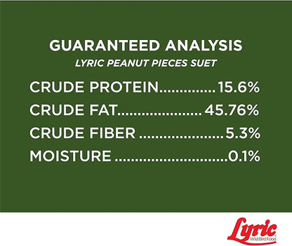 Lyric Peanut Pieces High Energy Suet Cakes for Wild Birds, 12 oz. (12 Pack)