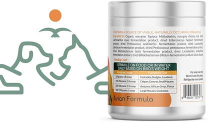 Parrot Probiotic, Prebiotic and Postbiotic, Pet Bird Supplies, Used with Water, Vitamins, Budgie Treats, Baby Parrot Formula, Parrot Medicine, Mix in Parrot Food