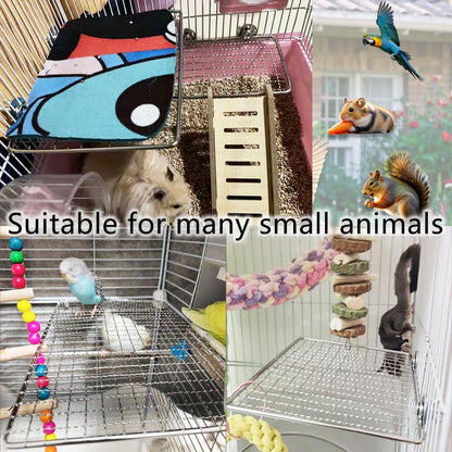 Parrot Perch Platform, Stainless Steel Bird cage Stand, Bird cage Accessories, Suitable for Birds, Parrots, Macaws, Budgies, Parakeets, Hamsters and Other Small Animals