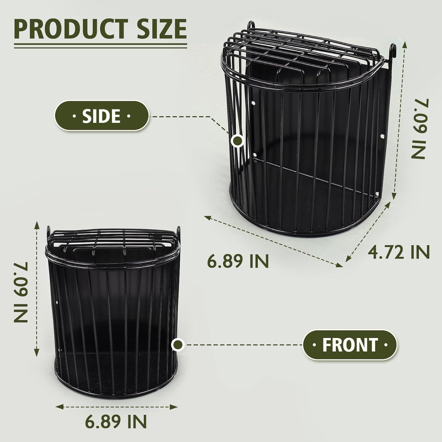 Second-Generation Upgrade Bunny Hay Feeder,Semicircular Hay Feeder Provides Smoother Surface,Larger Feeding Area,Avoid Crowding While Eating,Occupies Less Space(Black)