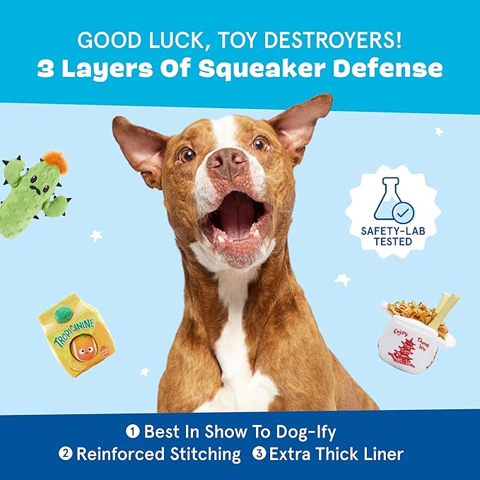 Barkbox Chewz Ballz Plush Dog Toy | Multi-Part Fun for Small Dogs, Perfect for Playtime & Fetch