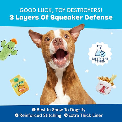 Barkbox Chewz Ballz Plush Dog Toy | Multi-Part Fun for Small Dogs, Perfect for Playtime & Fetch