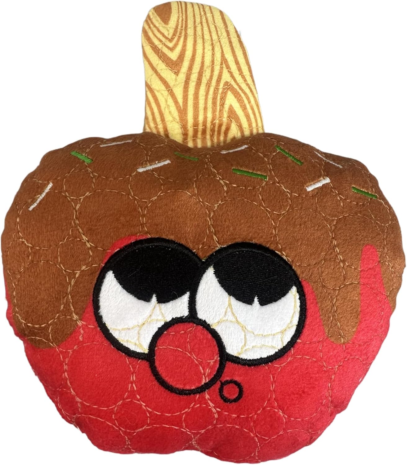 Bite Force -Durable & Strong Dog Toy Candy Apple Buddy with Squeaker, Kevlar-Reinforced for Aggressive Chewers for Small Medium Large Dogs - red.