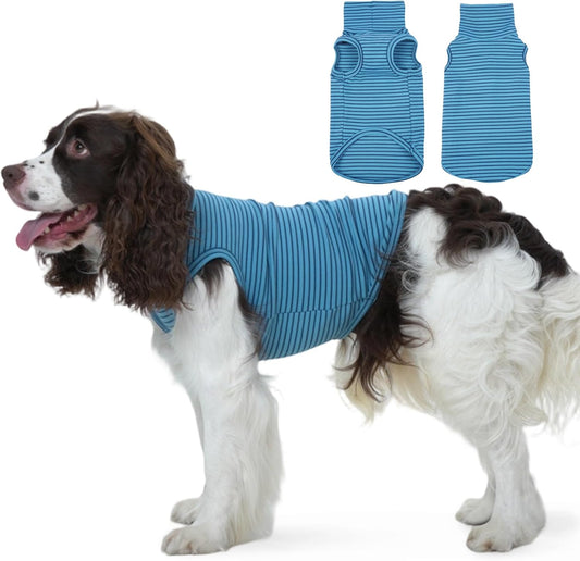 ROZKITCH Dog Sweaters for Large Dogs Winter Dog Pullover, Warm Sweatshirt with High Neck for French Bulldog Small Pets, Lightweight & Comfortable BlueStripe XL
