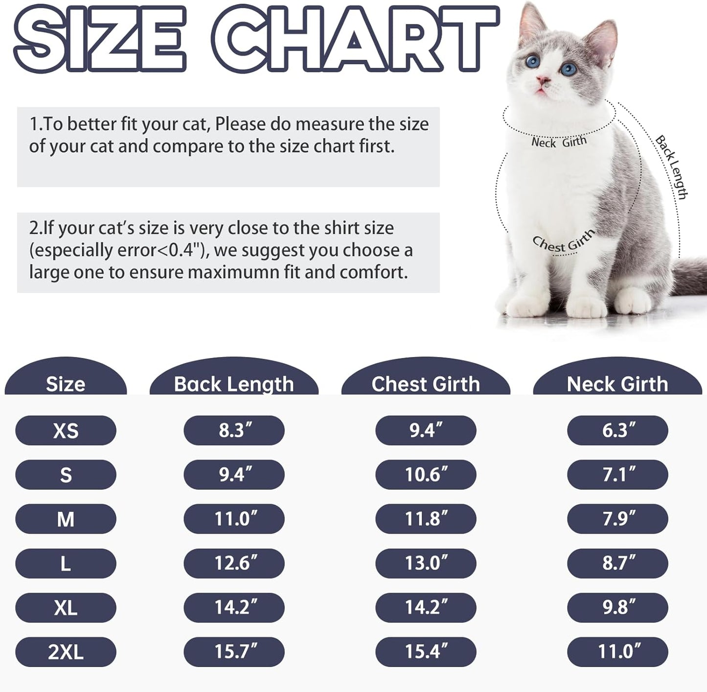 QBLEEV Cat Pajamas for Cats Only, Sticky Hair Cat Clothes, Prevent Lost Fur Kitten Onesie Shirts Costumes Outfits for Daily Wear Parties Photography, Cat Recovery Suit for Cats or Small Dogs