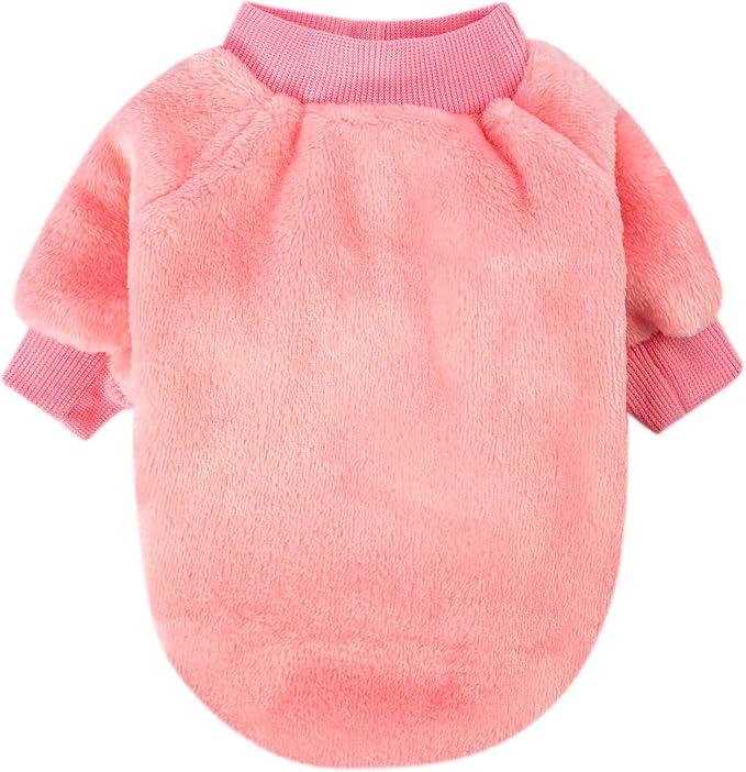 FabriCastle Dog Sweaters, 3-Pack Dog Clothes for Small Dogs Girl & Male, Soft and Warm Pet Coats XXS - XXL, Winter Pet Jackets, Doggy Apparel Costumes, Puppy Outfits (Pink,Purple,Light Pink, Large)