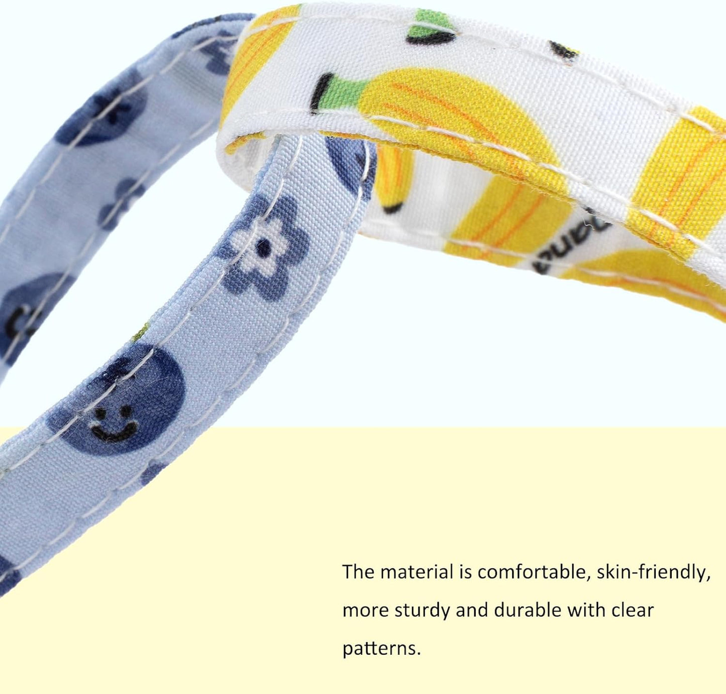 Faygarsle 2 Pack Blueberry Banana Pattern Cat Collars Breakaway Safety Collar with Bell Spring Summer Design for Girl Cats,Yellow Light Blue