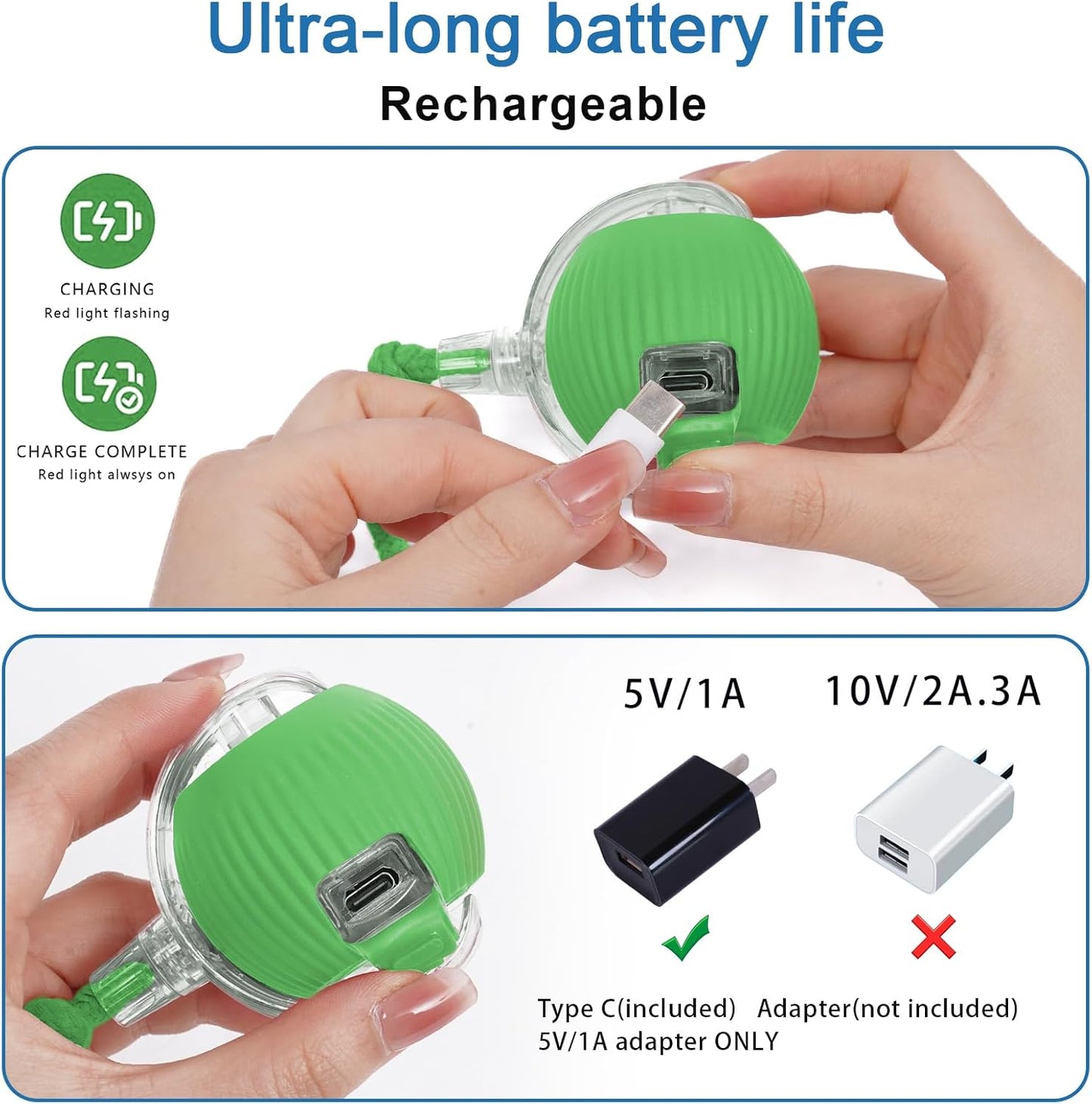 Interactive cat Toys for Indoor Cats, Speedy Tail 3.0 Cat Toy, Motion Activate cat Toy Ball，Automatic Toys for Bored Indoor Cats, Speedy Tail 2.0 Cat Toy, Rechargeabl(Green)