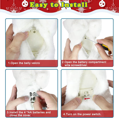 Plush Stuffed Animal Interactive Cat, LED Robotic Barking Meow Kitten Touch Control, Electronic Cat Pet, Robot Kitty Toys, Animated Toy Cats for Girls Baby Kids