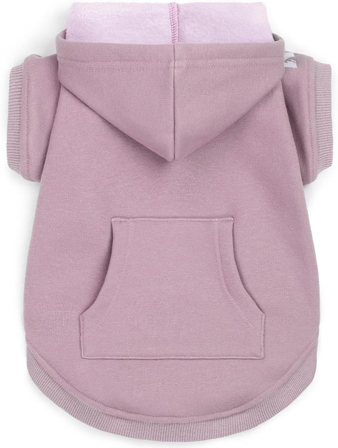 Koneseve Dog Hoodie & Cat Sweater, Warm Fleece Hooded Sweatshirt with Pocket for Small to Large Pets, Cozy Winter Outfit, Purple, 2XL