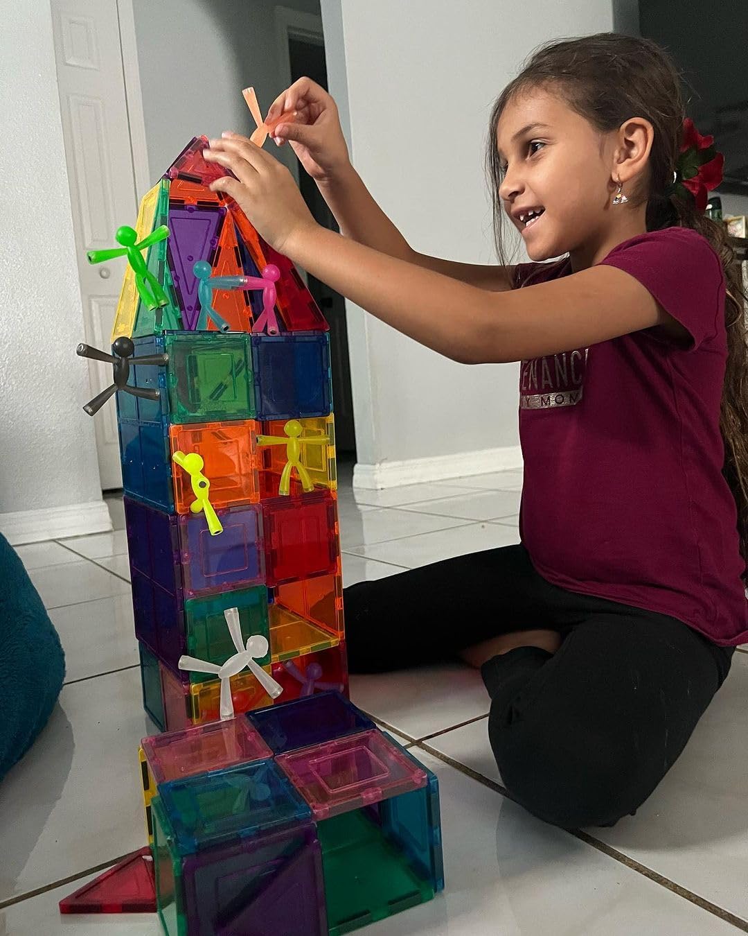 MAGMEN Magnetic Fidget Toys Travel Entertainment for Kids Ages 3+ | STEM Sensory Toys for Airplane, Car Trips & Quiet Play. 40-Piece Mixed Combination