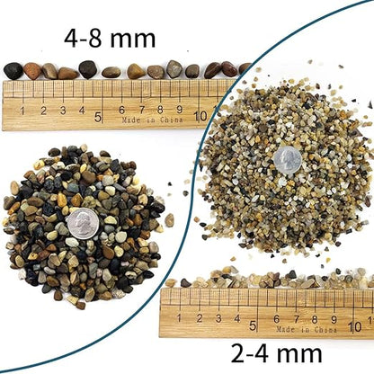 5LB Coarse Sand, Colored Rocks Pebbles, Quartz Sand for Cactus Bonsai, Succulent Plant Bonsai Paving, Vase Filling Decoration, Natural Sand for Fish Tank Decoration Paving(2-4mm)