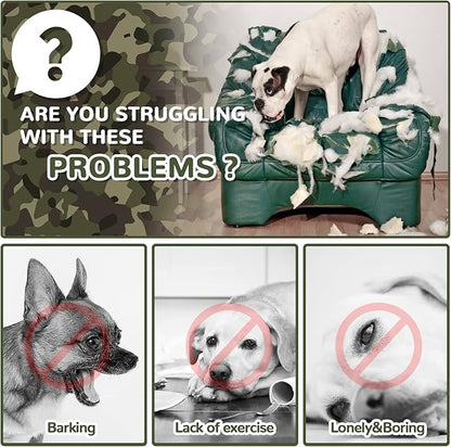 Dog Toys for Aggressive Chewers Large Breed, for German Shepherd, Indestructible Interactive Treat Dog Toys for Large Medium Breeds, Food Grade & Tough Rubber, Fun to Chew, Chase and Fetch (Camo)