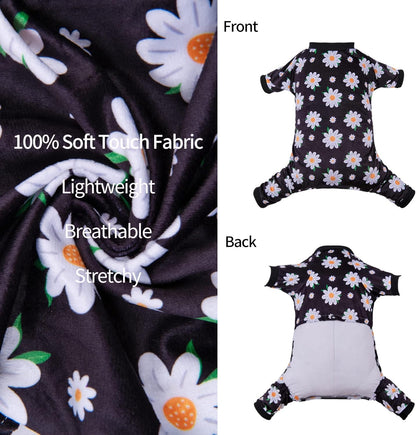 CuteBone Small Dogs Outfit Soft Puppy Onesies Pjs Dog Pajamas Pet Coat Cat Apparel Comfy Doggie Jumpsuit Bodysuit for All Seasons P221L