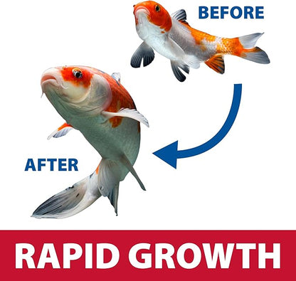 The Pond Guy Growth & Vibrance Fish Food for Show Quality Koi & Goldfish, Premium Protein Floating Pellets for Balanced Nutrition, 2 lbs