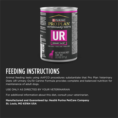 Purina Pro Plan Veterinary Diets UR Urinary Ox/St Canine Formula Wet Dog Food - (Pack of 12) 13.3 oz. Cans