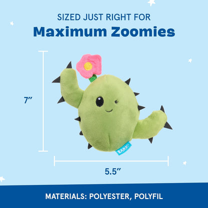 Barkbox 2 in 1 Interactive Plush Dog Toy - Rip and Reveal Toy for Dogs and Puppies - Stimulating Squeaky Pet Toys | Consuela Cactus (Large)