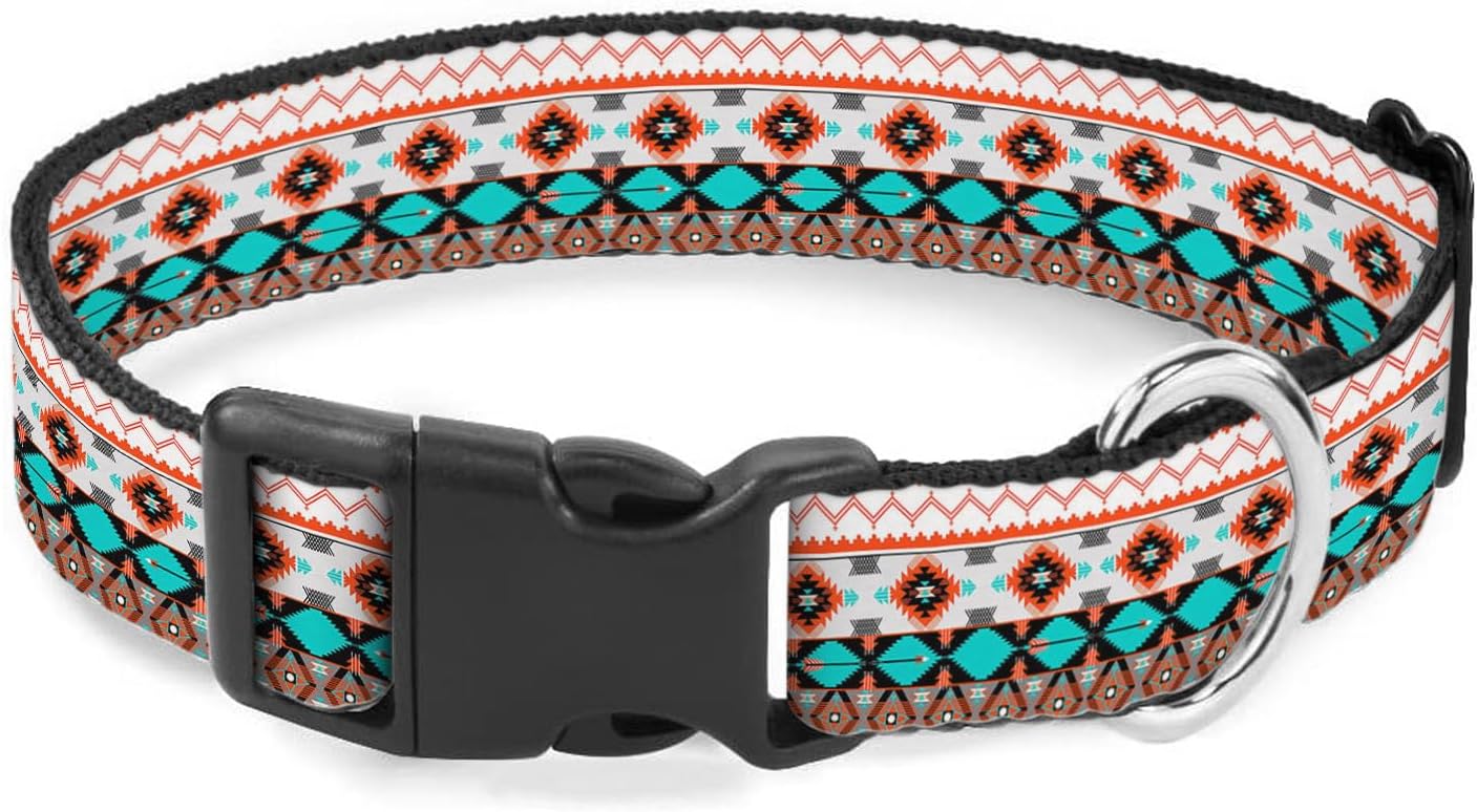 Colorful Aztec Pattern Dog Collars Soft Adjustable Collar Strap for Small Medium Large Dogs Cats Pet