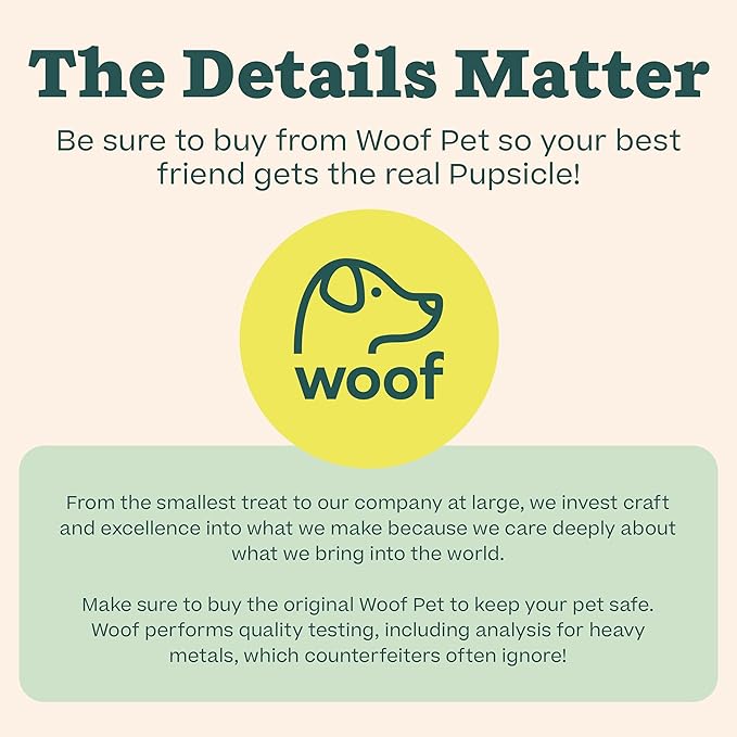 WOOF Starter Pack - Interactive Dog Toys for Boredom - Dog Treat Molds Silicone - Chicken-Flavored Healthy Treats for Dogs - Pupsicle Doggy Enrichment Toy - for XL Pups - 25-75 lbs