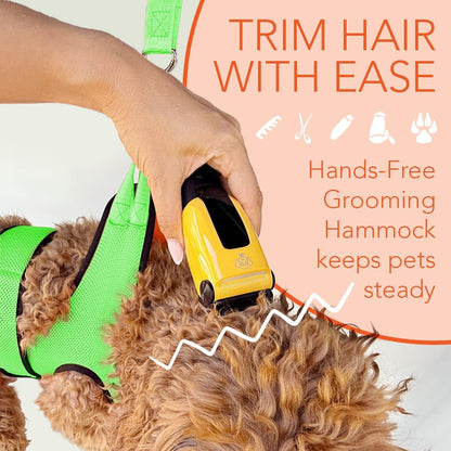 Haminway Pet Grooming Hammock – Large Dog Grooming Sling for Nail Trimming, Bathing & Ear/Eye Care – Green