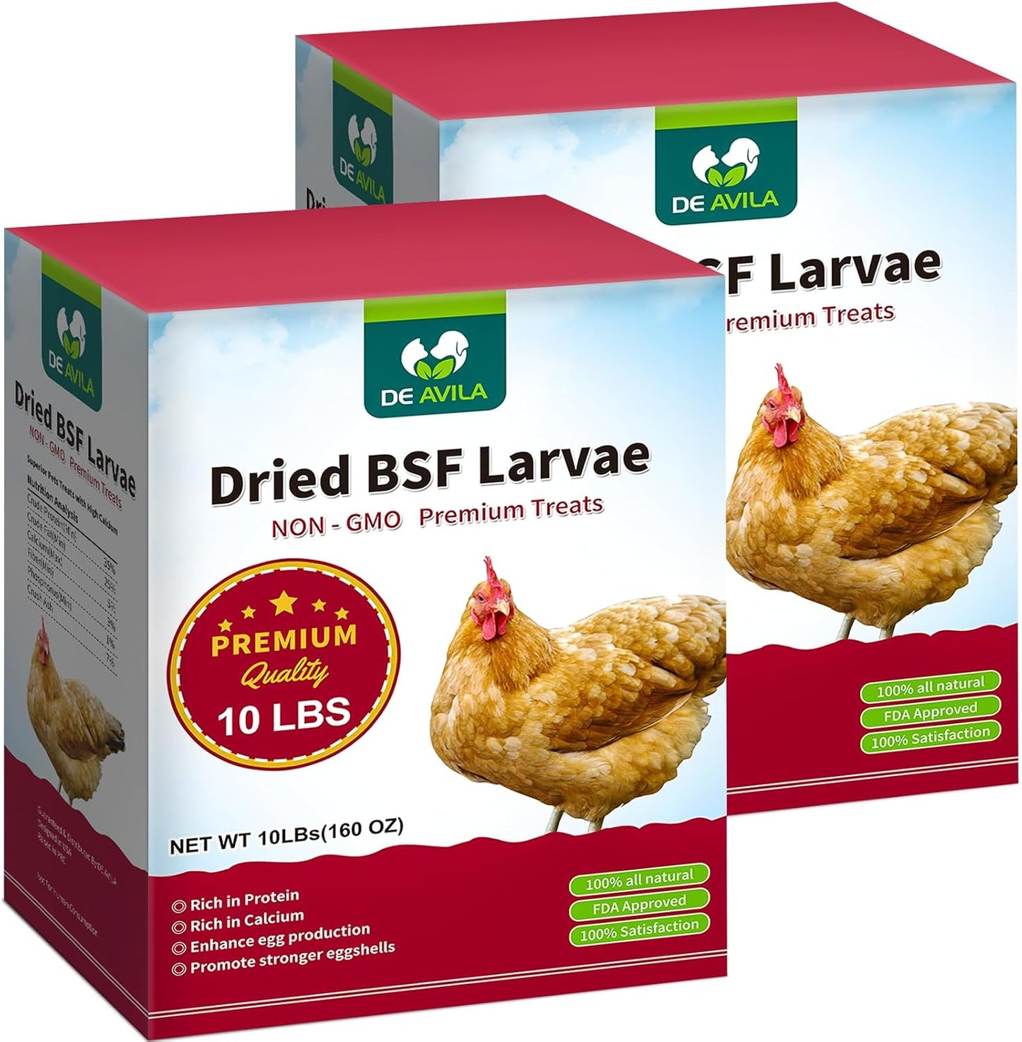 20LB Dried Black Soldier Fly Larvae for Chickens,Non GMO 86X More Calcium BSF Larvae Than Dried Meal Worms for Chicken, Turkey, Natural Black Fly Larvae for Chickens Bulk,Protein Chicken Grubs Treats