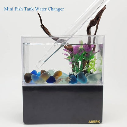 Aquarium Coral Feeder Fish Feeder Waste Clean Tool Manual Cleaner Water Changer Fish Tank Cleaning Tool Siphon Dropper Waste Remover Aquatic Bottom Pipette (25IN)