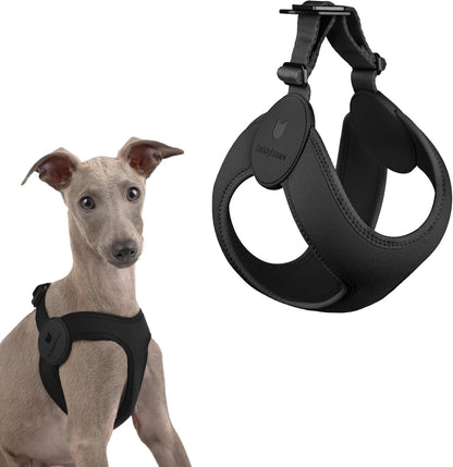 Ultra Comfortable Dog Harness Adjustable Soft Dog Vest, Alloy Buckle Closure Lightweight Stretchy Puppy Harness Step in for Small Sized Dogs Walking Training (Midnight Black, M 16.6-18.5")