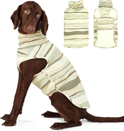 ROZKITCH Dog Fleece Vest Pullover Warm Winter Jacket, Stretchable Sweatshirt with Leash Hole, Lightweight Boy Girl Pullover Sweater for Large Dogs ShallowCoffee XL