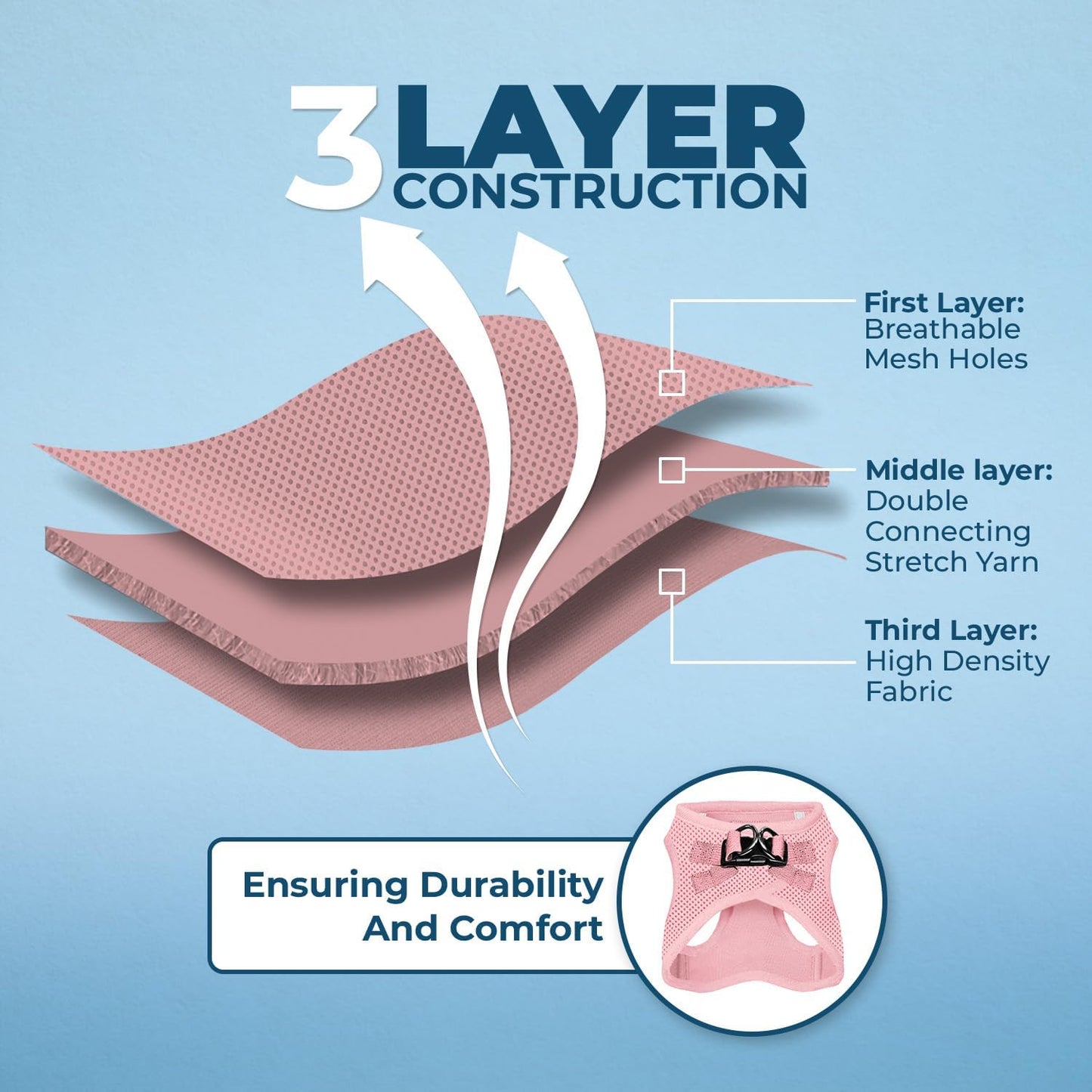 Best Pet Supplies Voyager Step-in Air Harness - All Weather Mesh, Reflective, No Pull Harness for Dogs, Cats - Secure with Hook & Loop Fastener, Buckle, Double D-Rings - Pink, XXXS