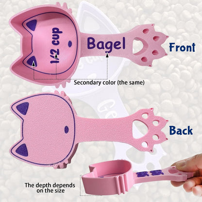 ubjva Personalized Cat Food Scoop Custom Cat Food Measuring Cup with Name Pet Accessories Gifts for Pet Lover
