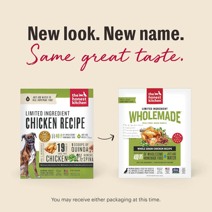 The Honest Kitchen Wholemade™ Limited Ingredient Chicken Dog Food, 10 lb Box