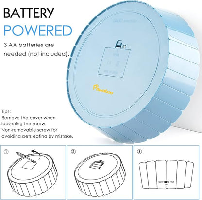 Pawaboo Interactive Cat Toy with Running Mouse, Electronic Motion Cat Toy Automatic Teaser for Indoor Cats, Pop and Play Hide Seek Cats Toys Hunting Mouse for Pet Kitten Play Fun Exercise, Blue