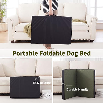 Outdoor Dog Bed for Large Dogs, Waterproof & Washable, Foldable & Orthopedic, 41" All-Weather