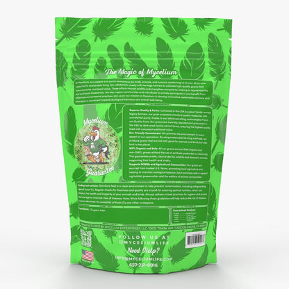 Mycelium Premium Millet – Organic, Non-GMO, High Nutritional Value Bird Food for Small Parrots, Sourced from Local USA Farms, Sustainable Farming, 5 lbs