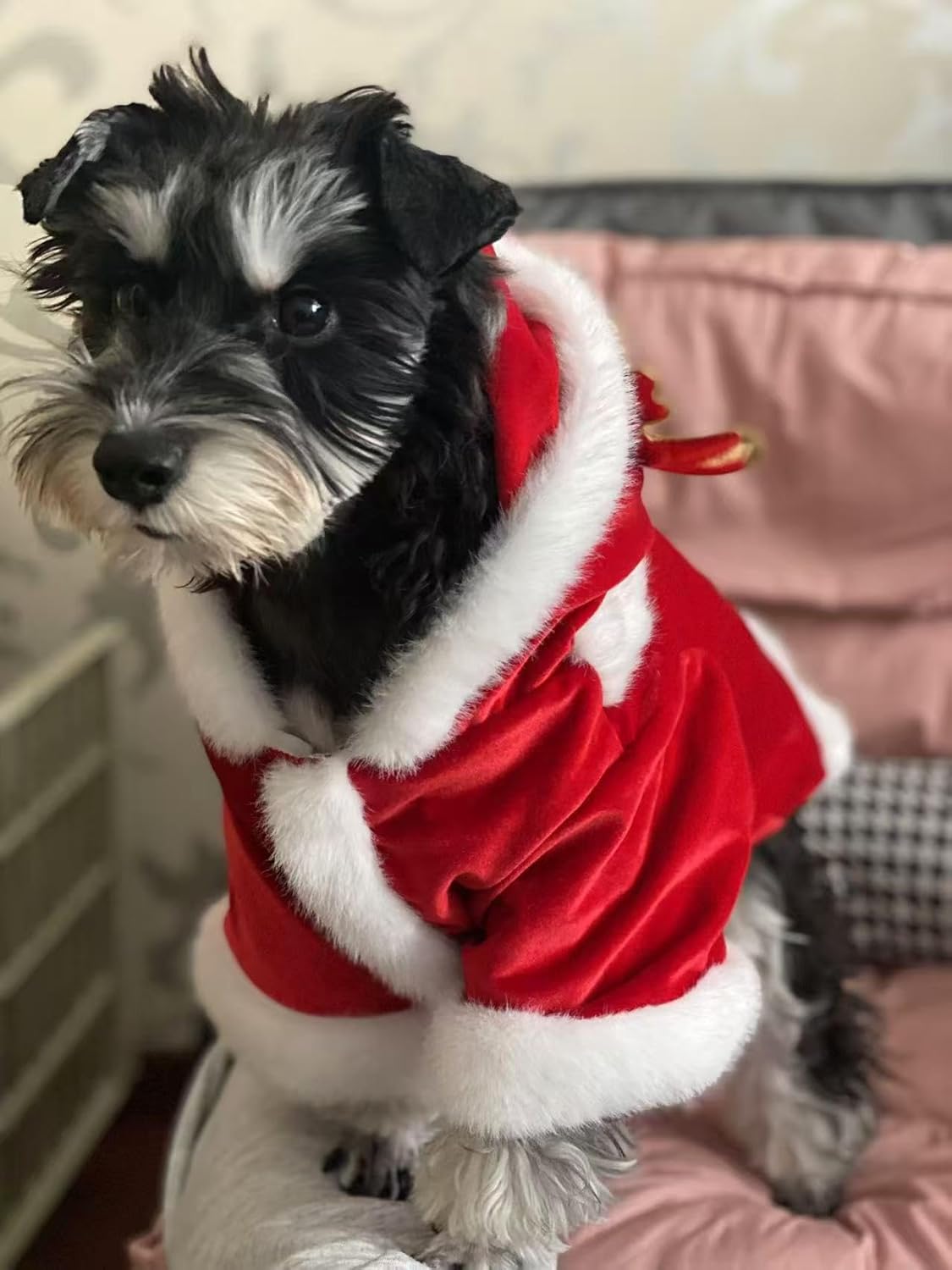 Christmas Dog Hoodie for Small Medium Large Dogs, Santa Claus Dogs Hoodie Christmas Cosplay Clothes Reindeer Dog Costume Outfits Pullover L