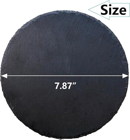 Tfwadmx Reptile Basking Platform,7.8IN Tortoise Rock Slate Plate Feeding Food Bowl Dish Turtle Bathing Resting Terrace for Lizard Bearded Dragon Chameleon Gecko Snake Frog Newt