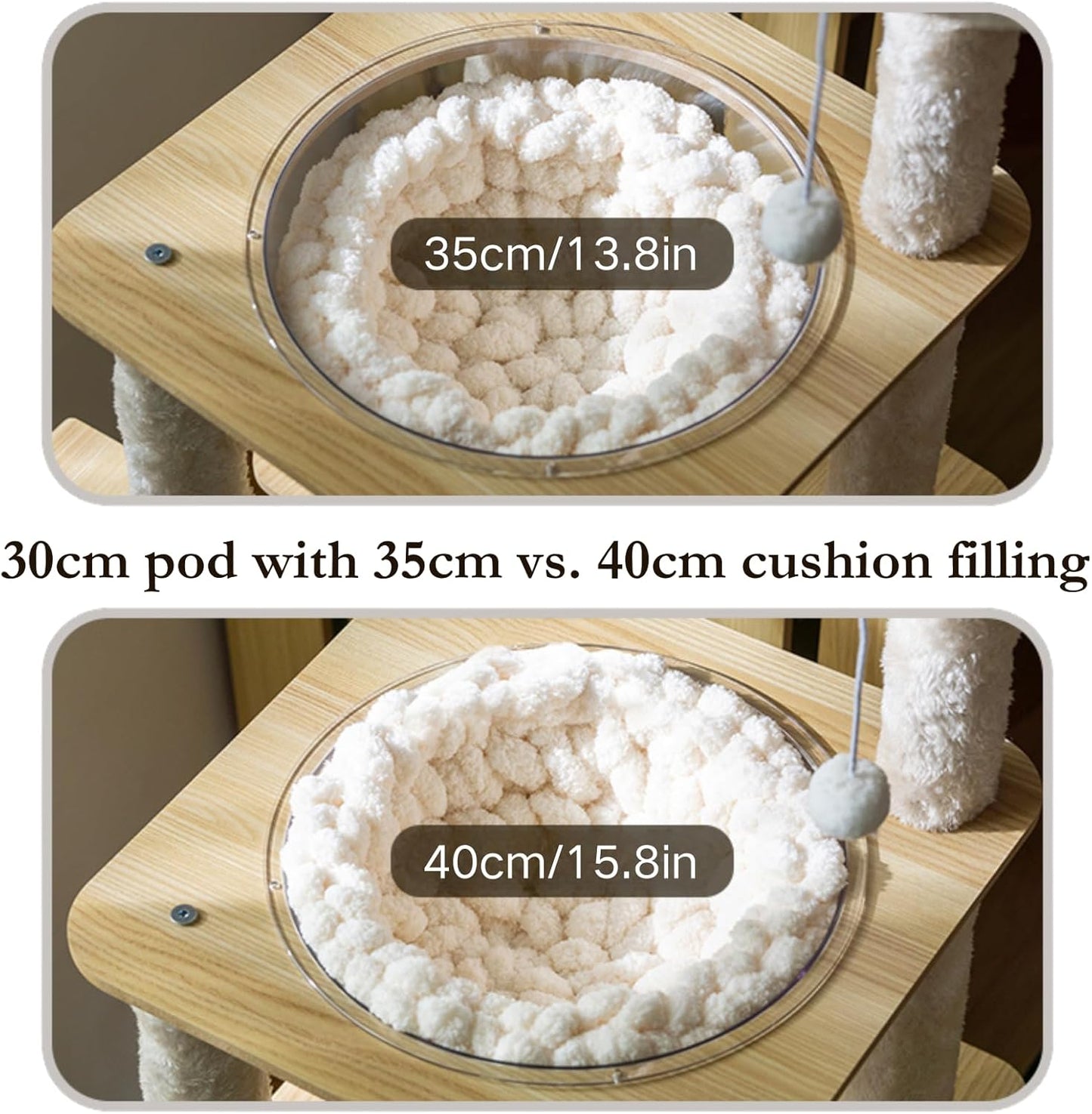 Cat Knitted Bed Mat, Extra-Soft Washable Warm Round Pads Cushions for Indoor Kittens, Cat Trees Towers, Perfect for Kneading and Sleeping (Green,Medium)