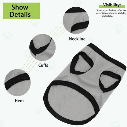 Elevate Your Pet's Seasonal Style with Playful Panache: 8-Piece Set of Dog Shirts Featuring Hilarious Printed Patterns for Airy Comfort in Summer and Fall Classic 8pc X-Small