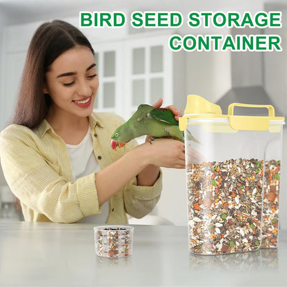 TBMax Dog Cat Food Storage Containers 2 Pack 10 Lbs to 14 Lbs Airtight Pet Food Container Dispenser with Large Spout & Portable Handle, Travel Dog Treat Cat Food Storage Bin Bird Seed Container