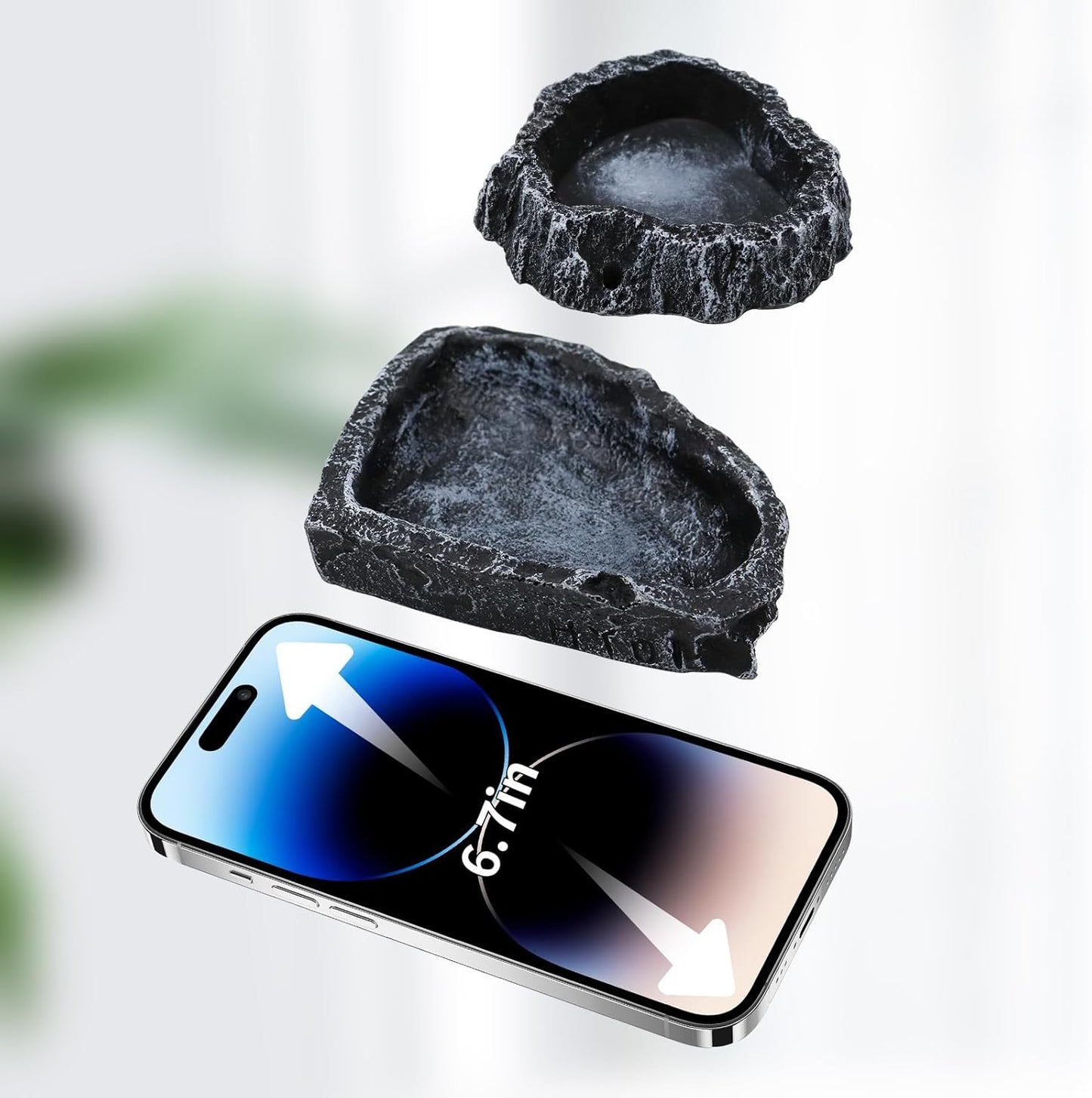 3 Pack Resin Reptile Dish for Food and Water, Hermit Crab Accessories, Hermit Crab Supplies, Hermit Crab Water Bowl, Habitat Accessories for Hermit Crab, Bearded Dragon, Gecko, Tortoise