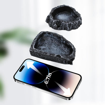 3 Pack Resin Reptile Dish for Food and Water, Hermit Crab Accessories, Hermit Crab Supplies, Hermit Crab Water Bowl, Habitat Accessories for Hermit Crab, Bearded Dragon, Gecko, Tortoise